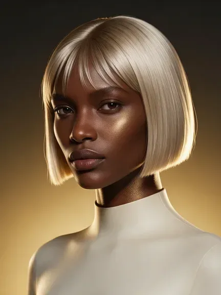 AI-generated studio portrait of fictional sample model Nova