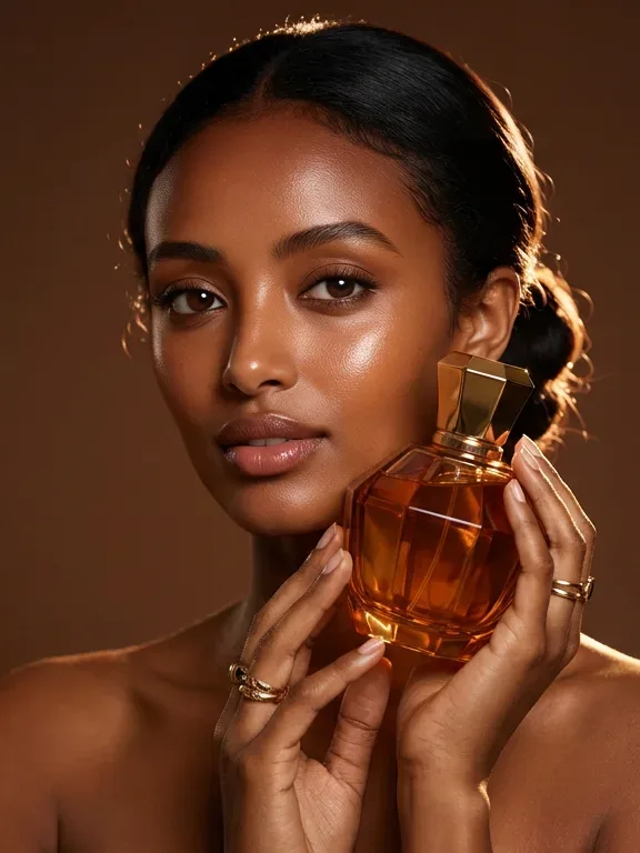 AI-generated sample ad: Selam A. with Perfume